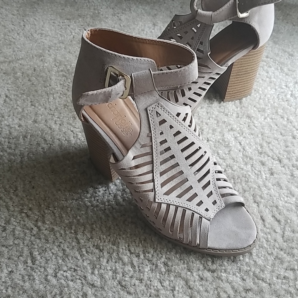 Charlotte Rusee peep toe shoes.